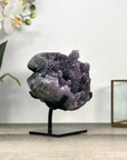 Deep Purple Amethyst Geode on Elegant Stand - MWS2765