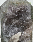 Beautiful Amethyst Tower with Calcite Specimen - STP0140
