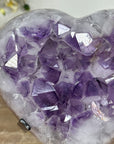 Unique Huge Amethyst Heart Stone - Stand included - HST0236