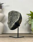 Green Quartz Crystal Cluster with Black Hematite Inclusions - MWS3342
