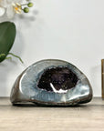 Amethyst & Quartz Stone Geode with Druzy Center - STGE0020
