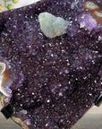 Deep Purple Amethyst on Metal Stand with Calcite - MWS2710