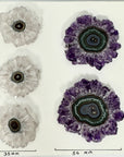 Wholesale Amethyst & Quartz Stalactite Slices for Jewelry Making - Bulk Flat Set - STS0022