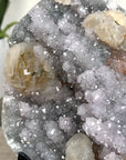 Amethyst and Calcite Crystal Cluster with stalctite Formations on Stand - MWS2607