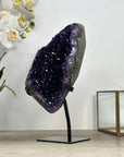 Top Grade Uruguayan Amethyst Geode, Metallic Stand Included - MWS2457