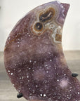Amethyst Moon Carving on Metal Stand - MWS2577