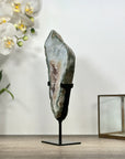 Natural Quartz Stone Slice on Metal Stand - MWS3003