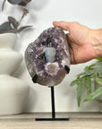 Natural Amethyst Cluster with Calcite Crystal inclusion - MWS3209