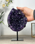 Deep Purple Natural Amethyst Geode with Stand - MWS2588