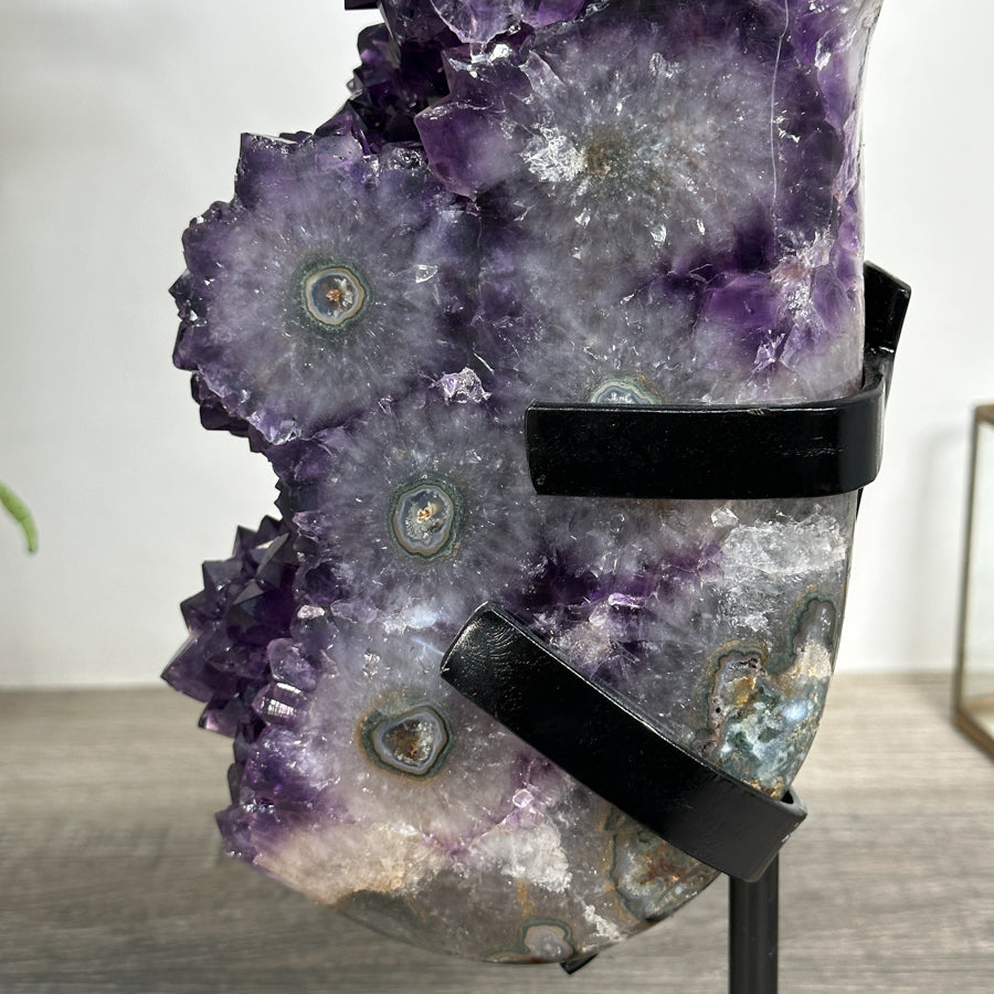 Amethyst Geode on Stand – Large Top Grade Statement Piece from Uruguay - MWS2597