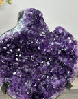 Natural Uruguayan Amethyst Statement Piece on Metal Stand - MWS2844