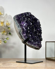 A+ Grade Natural Amethyst Crystal, Metalic Stand Included - MWS1891