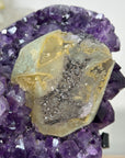 Natural Calcite & Amethyst Specimen, Stand Included - MWS2051