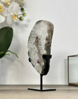 Quartz Geode Slice with Natural Druzy Crystals - MWS2908