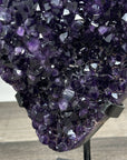 Deep Purple Amethyst Cluster on Metal Stand from Uruguay - MWS2779