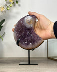 Amethyst Moon Shape Crystal Cluster on Stand - MWS2580