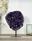 Amethyst Crystal Cluster on Stand - Purple Mineral Display for Home Decor - MWS2639