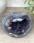 Stunning Blue Banded Agate & Amethyst Stone Geode - STGE0084
