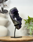 A+ Grade Amethyst Cluster from Uruguay on Metal Stand - MWS3065