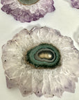 Wholesale Amethyst & Jasper Stalactite Slices for Jewelry Making - Bulk Flat Set - STS0074