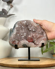 Natural Pink Amethyst with Red Hematite & Calcite Formation - MWS3102