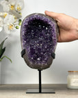 Stunning Amethyst Large Geode, Metal Stand Included - MWS2076