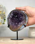 Beautiful Blue Agate & Amethyst Geode - MWS1531