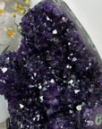 XL Deep Purple Amethyst Geode on Metal Stand – Stunning Natural Crystal Specimen - MWS2788