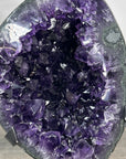 Top Grade Natural Amethyst Geode - Metallic Stand Included