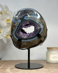Top Grade Impressive Natrual Amethyst & Blue Agate Geode - MWS1403