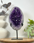 Large Natural Amethyst Geode on Metal Stand - MWS3136