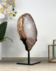 Natural Red Jasper Slice with Metallic Stand - MWS2229