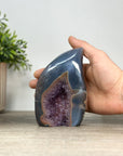 Blue Agate & Amethyst Stone Flame - FST0157