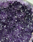 Natural Large Amethyst Geode with Black Metal Display - MWS2187