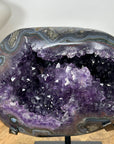 Natural Amethyst Geode with Agate Shell - MWS3096