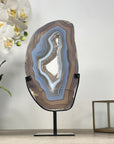 Stunning Blue Banded Agate Slice Portal - MWS2112