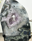 Quartz Geode Slice on Metal Stand - MWS2998