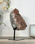Orange Tone Crystal Cluster with Sparkling Formation on Stand for Home Decor - MWS2625
