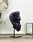 Uruguayan Amethyst Crystals Specimen on Metal Stand - MWS2816