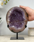 Stunning Natural Amethyst Geode with Agate Shell - MWS1430