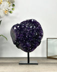 Deep Purple Amethyst Cluster on Metal Stand from Uruguay - MWS2770