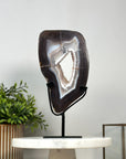 Natural Agate Slice Portal with Metallic Stand - MWS2137