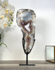 Large Quartz Slice with Amethyst Crystals for Home Decor Display - MWS2665