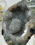 Natural Quartz & Jasper Geode, Stand Included - MWS1470