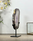 Amethyst Quartz & Banded Agate Geode Slice - MWS2999
