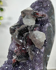 Unique Large Amethyst Cluster with Beautiful Calcite & Black Hematite Formation - MWS1803