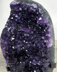 Deep Purple Amethyst Cluster With Green Jasper Shell – Unique Crystal Display Piece for Altar Decor - MWS2492