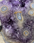 Natural Large Amethyst & Blue Agate with Stalatite Eyes Formations - MWS3326
