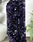 Natural Deep Purple Amethyst Cluster on Metal Stand - MWS3171