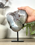 Natural Green Tone Sugar Quartz Specimen - Stand Included - MWS3159